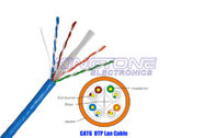 High Frequency Ethernet CAT6 Network Cable With Polyethylene Cross Filler , Four Pairs