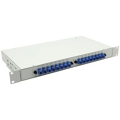 1×16 PLC Fiber Optic Splitter Rack Mounted ODF Type Single Mode with SC Fiber Adapters