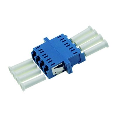 LC QUAD One-piece Plastic Fiber Optic Adapter with ≤ 0.2dB Insertion Loss for 1310-1550nm Wavelength and -40 to +85℃ Temperature Range
