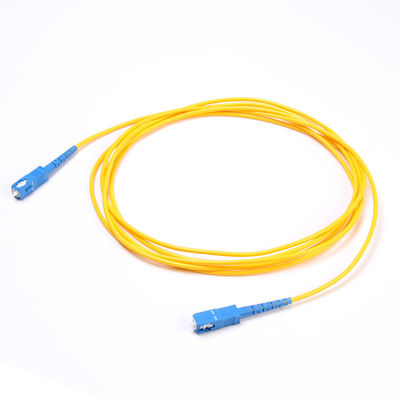 SC to SC Simplex Fiber Optic Patch Cord with 9/125 μm Singlemode Fiber and PVC or LSZH Material