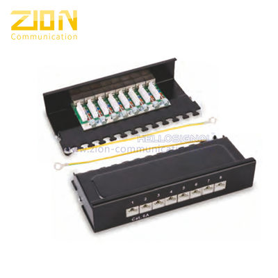 10" 0.5U Shielded Patch Panel for Data Center with 8/12 Ports Rackmount Design