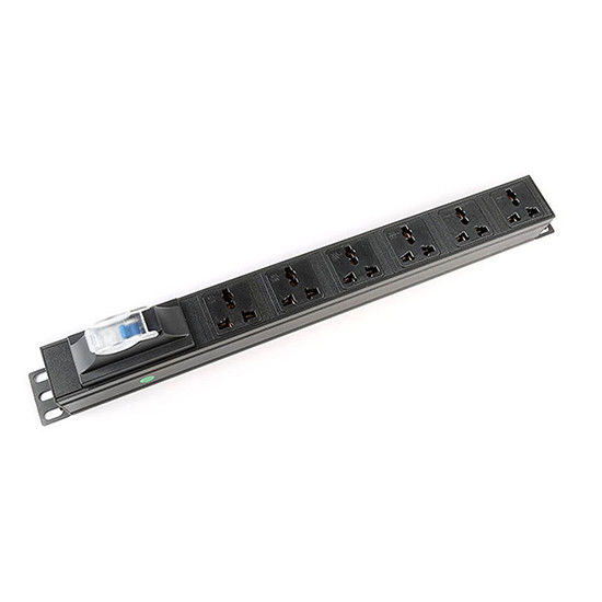 1U Thickness 8 Way Cabinet PDU with Overload Protection and Switch for Data Centers