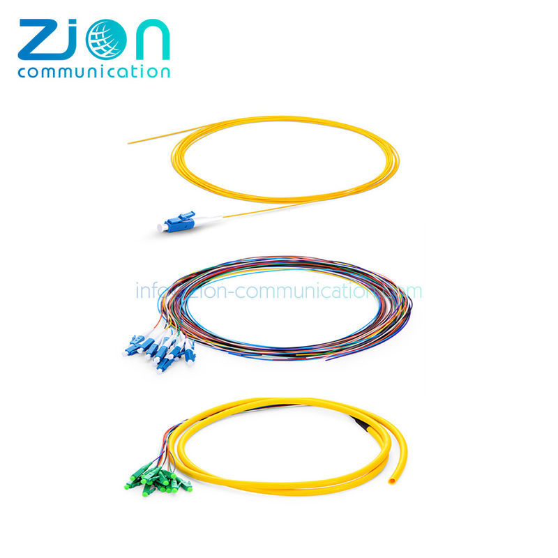 PVC APC UPC Interface Fiber Optic Pigtail with ITU G.652.D and G.657.A1/2 Fiber Unit and 900μm Tight Buffer or Easy Strip