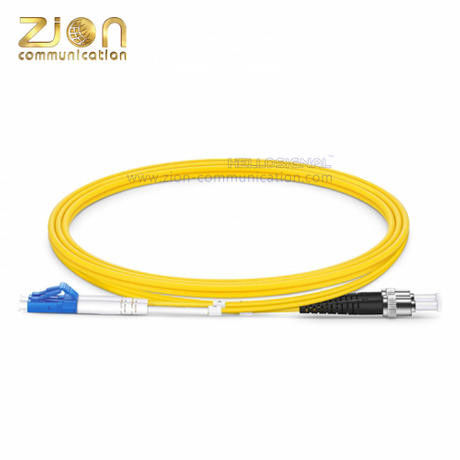 LC UPC to ST UPC Duplex Fiber Optic Patch Cord G.652.D Single Mode PVC 2m Length FOPC